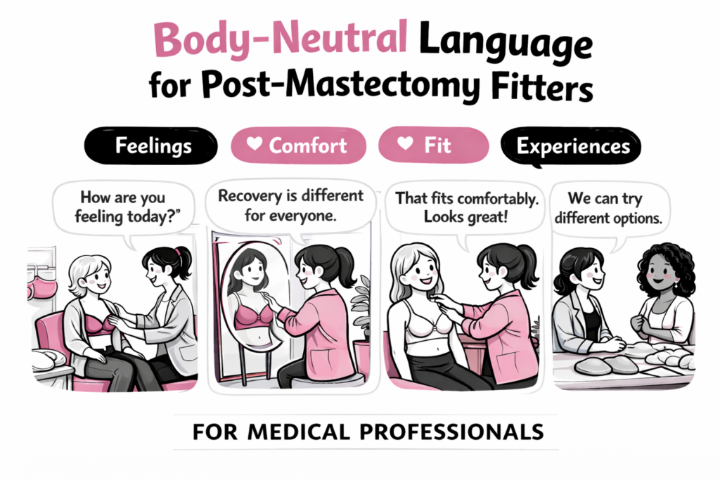 best practices, mastectomy fitter body neutral language, aabcp, mastectomy bra fitter
