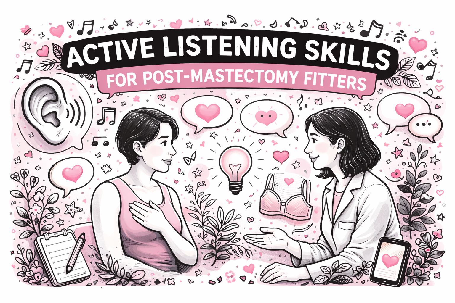 Women aabcp listening skills, first-time patients, post-mastectomy fitting, boutiques, community, abc, boc